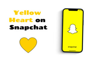 Yellow heart on snapchat