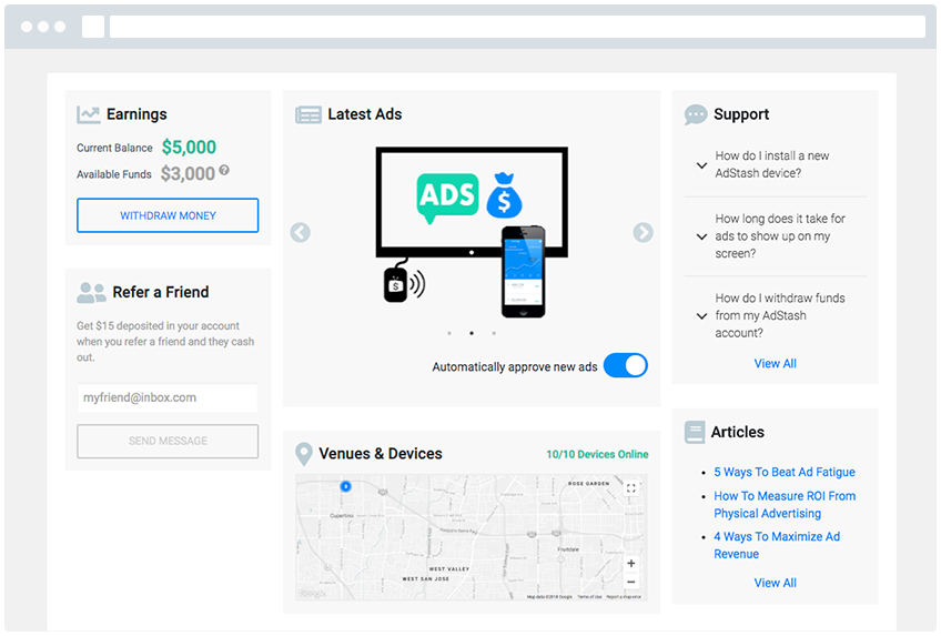 Track Earnings, Reach Threshold, and Cash Out
