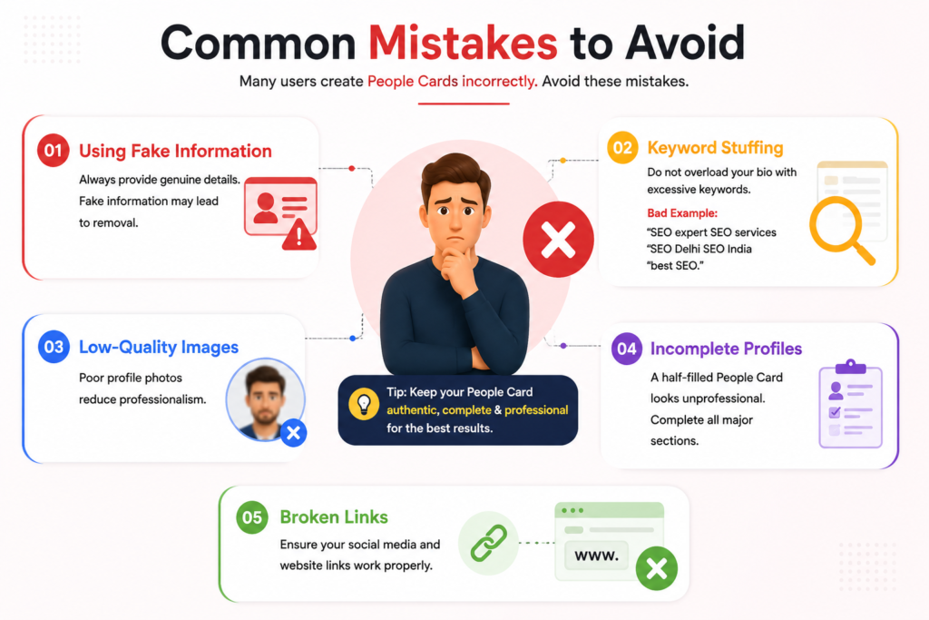 Common Mistakes to Avoid Google People Cards
