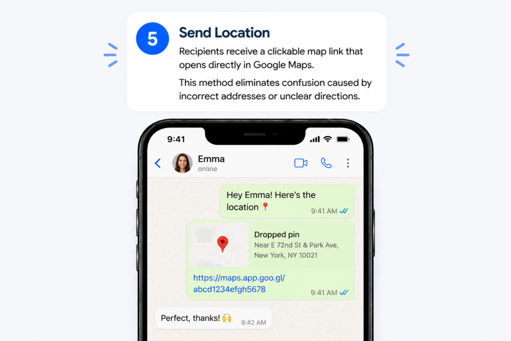Dropped Pin in Google Maps - How to Save and Delete Pins google maps share location - step 5 send location