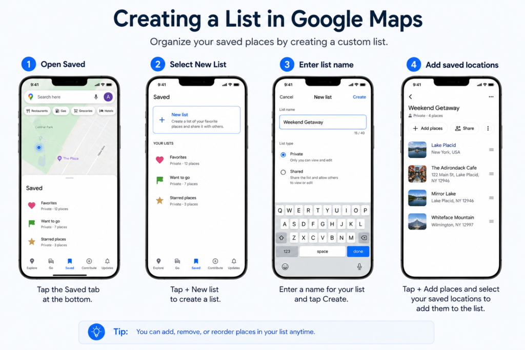 Dropped Pin in Google Maps - How to Save and Delete Pins How to Create Custom Lists for Saved Pins in Google Maps