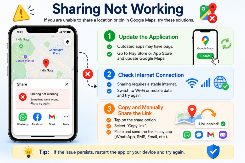 Dropped Pin in Google Maps - How to Save and Delete Pins Sharing Not Working in Google Maps