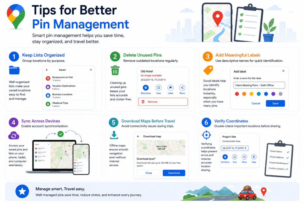 Dropped Pin in Google Maps - How to Save and Delete Pins Tips for Better Pin Management in Google Maps